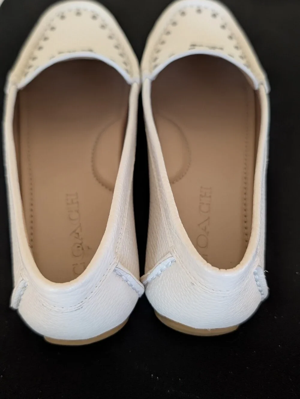 Coach MCKENNA DRIVER Slip On Shoes Chalk Color Size 6.5